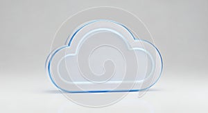 Cloud Computing Icon on White Background