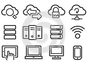 Cloud computing icons