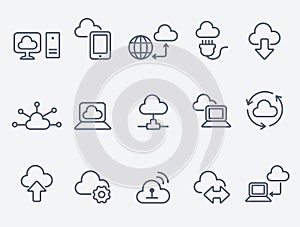 Cloud computing icons