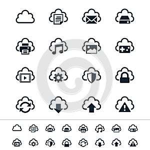 Cloud computing icons
