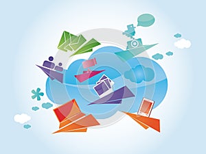 Cloud computing illustration