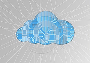 Cloud computing illustration as abstract background