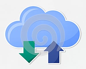 Cloud computing illustration icon