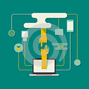 Cloud computing illustration