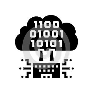 cloud computing industry 5 glyph icon vector illustration