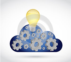 Cloud computing industry illustration