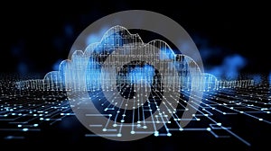 Cloud computing informational technology for Cyber security , Cloud computing concept, generative AI