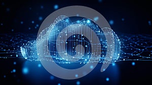 Cloud computing informational technology for Cyber security , Cloud computing concept, generative AI