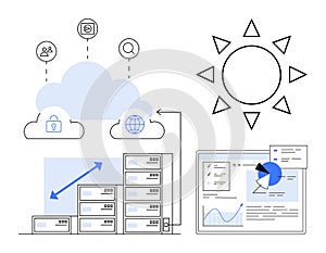 Cloud Computing Infrastructure with Data Analytics and Scaling Servers