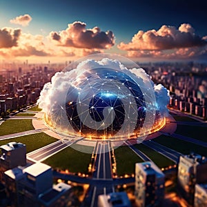 Cloud computing internet technology, automated distributed computer technology data broadband