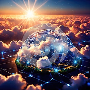 Cloud computing internet technology, automated distributed computer technology data broadband