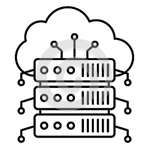 Cloud computing Isolated Vector icon