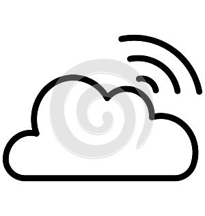 Cloud computing Isolated Vector Icon which can easily modify or edit