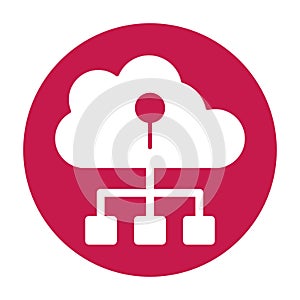 Cloud computing Isolated Vector icon which can easily modify or edit