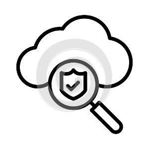 Cloud computing Isolated Vector icon which can easily modify or edit