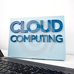 Cloud computing isolated on white background