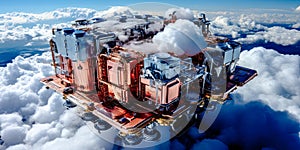 Cloudcomputing Cloud Computer Cloud-Storage Icon Image Sign Brainstorming CPU GPU Digital Art