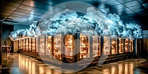 Cloudcomputing Cloud Computer Cloud-Storage Icon Image Sign Brainstorming CPU GPU Digital Art