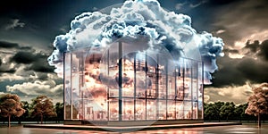 Cloudcomputing Cloud Computer Cloud-Storage Icon Image Sign Brainstorming CPU GPU Digital Art