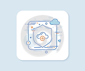 Cloud computing line icon. Internet data storage sign. Vector