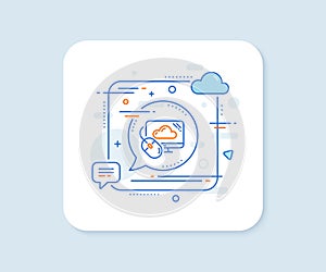 Cloud computing line icon. Internet data storage sign. Vector