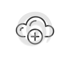 Cloud computing line icon. Internet data storage sign. Vector