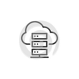 Cloud Computing line icon