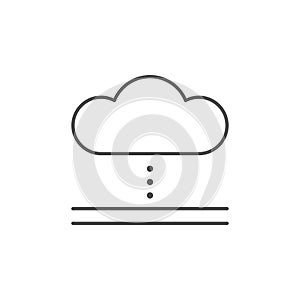 Cloud computing line outline icon