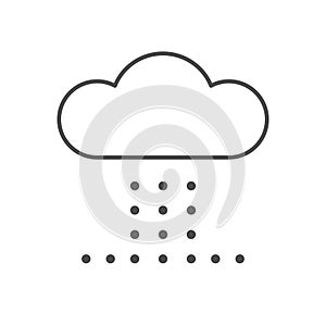 Cloud computing line outline icon