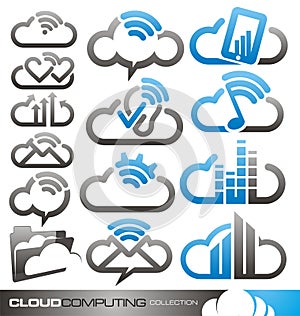 Cloud computing logo design concepts and ideas