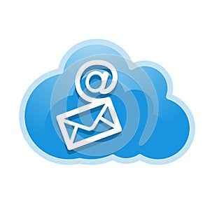 Cloud, computing, mail service illustration.