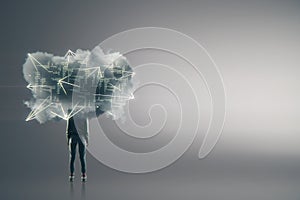 Cloud computing and malware concept