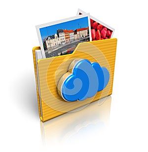 Cloud computing and media storage concept