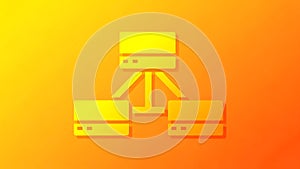 Cloud Computing Network Architecture and Data Storage Icon