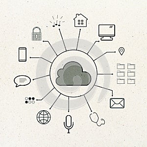 Cloud computing and network concept