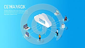Cloud Computing Network Connecting Devices and People
