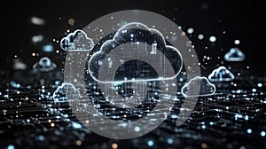 Cloud computing network connecting digital clouds with data center