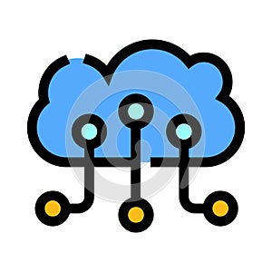 Cloud computing network connecting digital data storage infrastructure