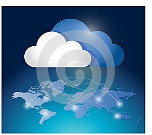 Cloud computing network connection diagram