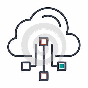 Cloud Computing Network Connection Icon