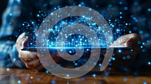 Cloud Computing and Network Connectivity Concept. Generative ai