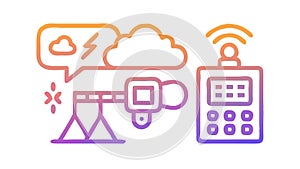 Cloud Computing Network, Data Transfer and Server Infrastructure, vector design Generative AI