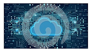 Cloud computing network diagram, global data connection, vector design Generative AI