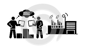 Cloud Computing Network, Digital Data Management System, vector design Generative AI