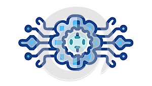 Cloud Computing Network, Distributed Digital Infrastructure, vector design Generative AI