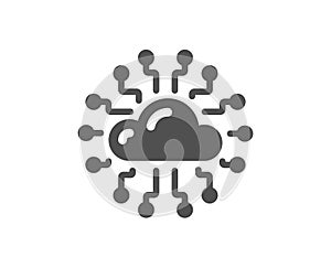 Cloud computing network icon. Internet data storage sign. Vector