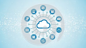 Cloud computing network icon isolated on white background