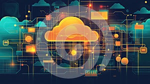 Cloud computing storing and processing digital data network