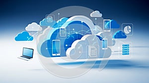 Cloud computing network with mobile and desktop devices