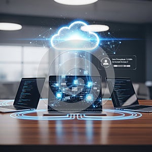 Cloud computing network on multiple laptops